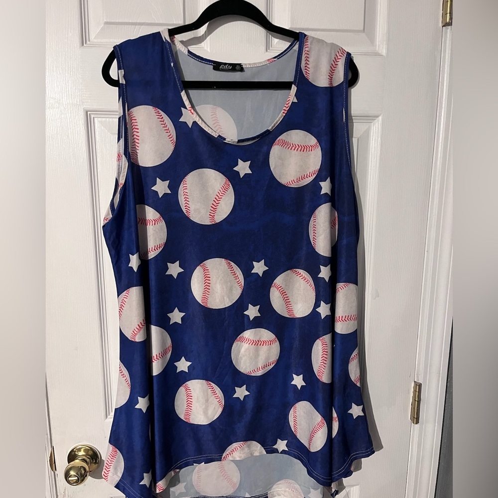 3x plus size baseball shirt